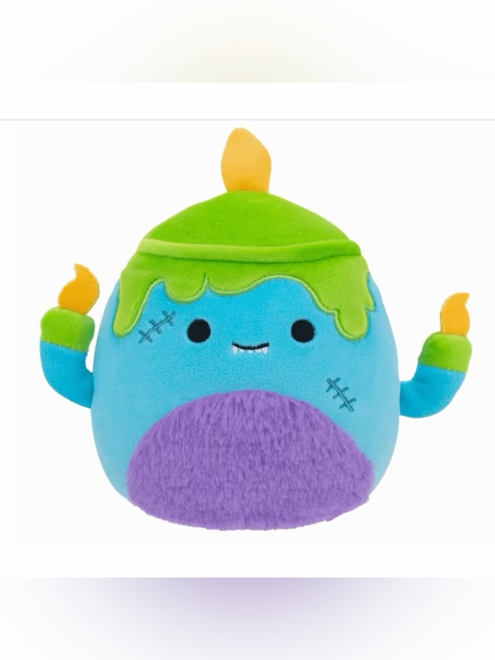 Squishmallows 8" Valentino the Blue Monster Candelabra Plush Stuffed Toy NEW